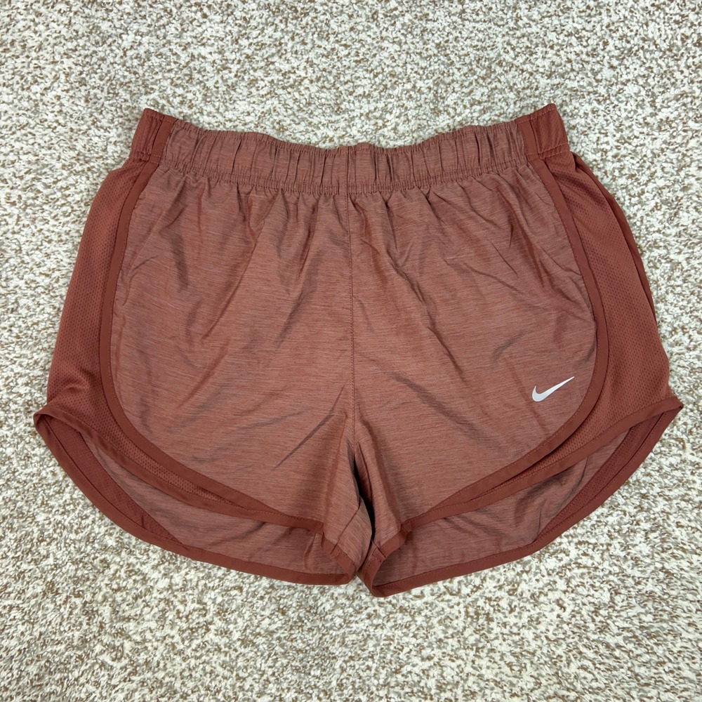 Nike Shorts Womens Medium Red Dri FIT Running Workout Lined Athletic Tempo Gym